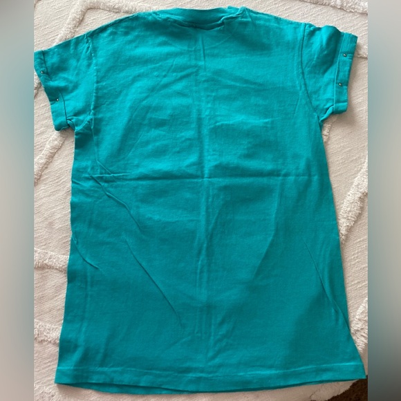 HAZELWOOD VINTAGE T SHIRT, TURQUOISE WITH CACTUS M NWOT - Picture 3 of 5